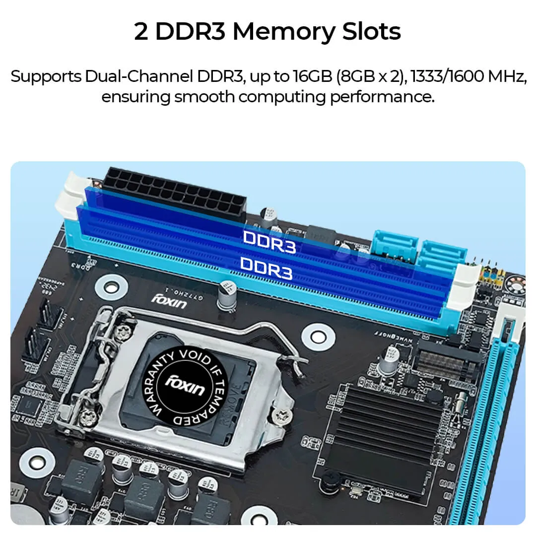 Foxin H81 DDR3 Motherboard For Intel 4th Generation with NVME view 3